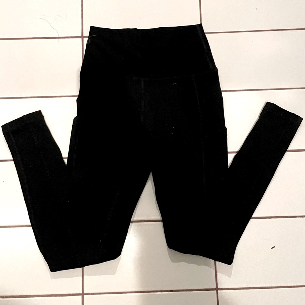 Aerie Fleece Lined Black Leggings